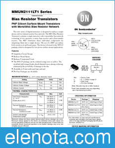 ON Semiconductor MMUN2111LT1 datasheet
