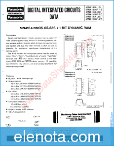 Panasonic MN4164-20 datasheet