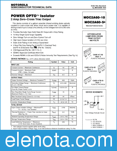 Motorola MOC2A60-5 datasheet