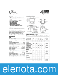 Infineon MOC8050 datasheet