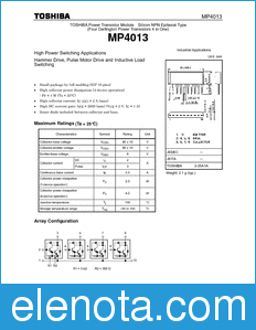 Toshiba MP4013 datasheet