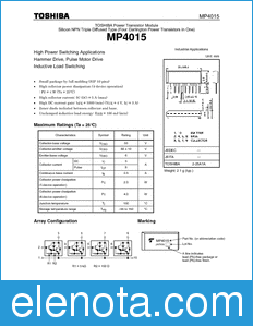 Toshiba MP4015 datasheet