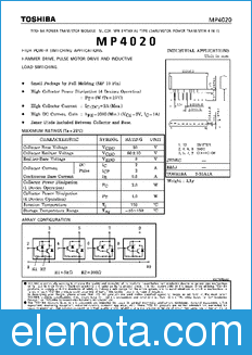 Toshiba MP4020 datasheet