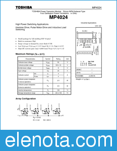 Toshiba MP4024 datasheet