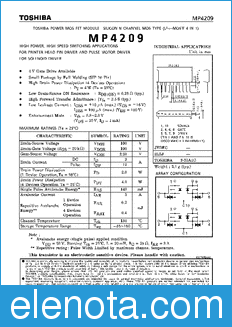 Toshiba MP4209 datasheet