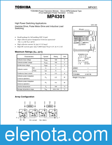 Toshiba MP4301 datasheet
