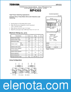 Toshiba MP4303 datasheet