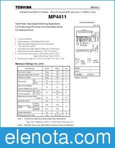 Toshiba MP4411 datasheet