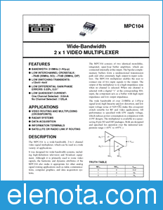 Texas Instruments MPC104 datasheet