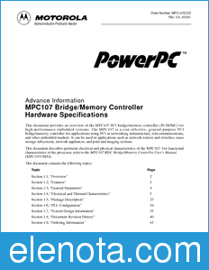 Motorola MPC107EC datasheet