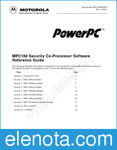 Motorola MPC180SWUG datasheet