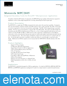 Motorola MPC2605FACT datasheet