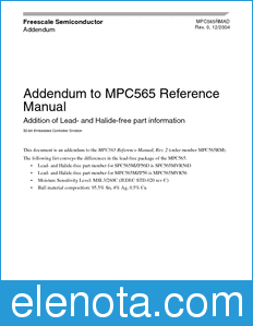 Freescale MPC565RMAD datasheet