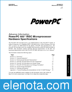 Motorola MPC603EC datasheet