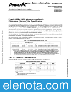 Freescale MPC604E2PNS datasheet