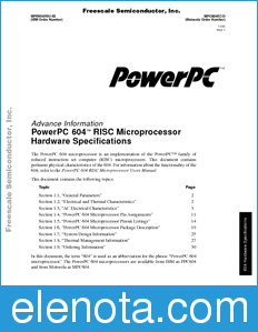 Freescale MPC604EC datasheet