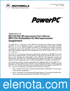 Motorola MPC755UM datasheet
