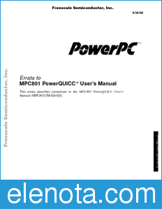 Freescale MPC801UMAD_D datasheet