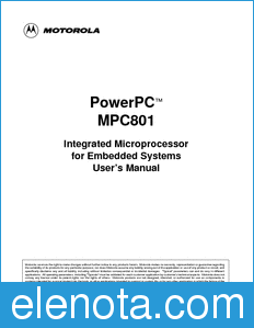 Motorola MPC801UM datasheet