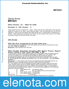 Freescale MPC821B1CE datasheet