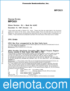 Freescale MPC821B2CE datasheet