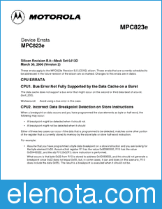 Motorola MPC823EDEB0 datasheet