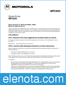 Freescale MPC823_0H89G_CE datasheet