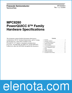 Freescale MPC8280EC datasheet