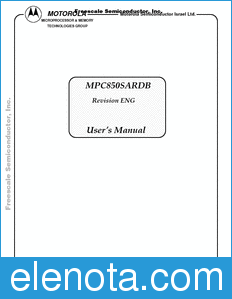 Freescale MPC850SARDBUM_D datasheet