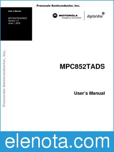 Freescale MPC852TADSRM datasheet