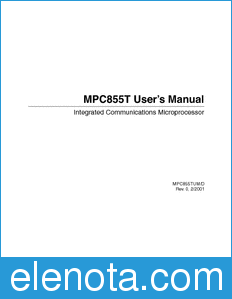 Motorola MPC855TUM datasheet