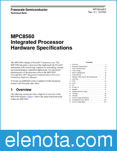 Freescale MPC8560EC datasheet