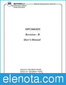 Motorola MPC860ADSUM datasheet