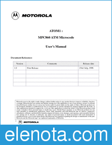 Motorola MPC860ATOM1UM datasheet