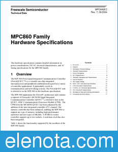 Freescale MPC860EC datasheet