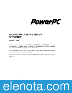 Motorola MPC860ERREF datasheet