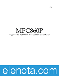 Motorola MPC860PUMAD datasheet