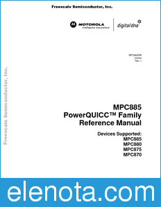 Freescale MPC885RM datasheet