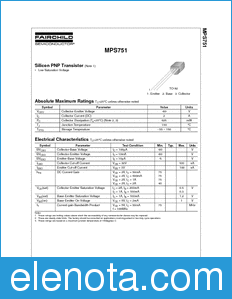 Fairchild MPS751 datasheet