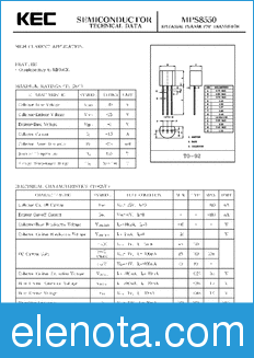 KEC MPS8550 datasheet