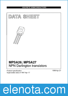 Philips MPSA26 datasheet