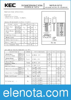 KEC MPSA45 datasheet