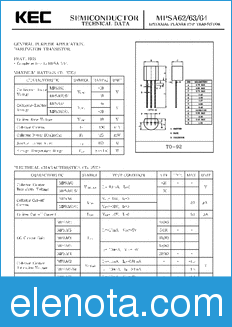 KEC MPSA62 datasheet