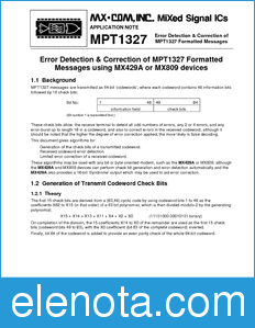 CML MPT1327 datasheet