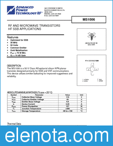 Microsemi MS1006 datasheet
