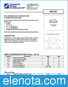 Microsemi MS1007 datasheet