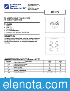 Microsemi MS1079 datasheet
