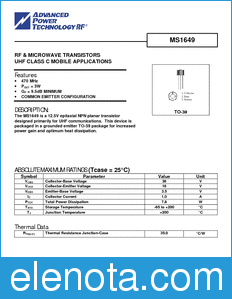 Microsemi MS1649 datasheet