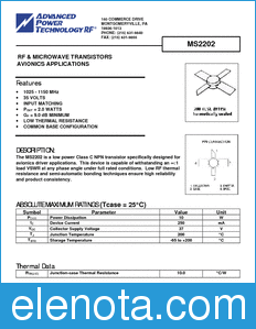 Microsemi MS2202 datasheet