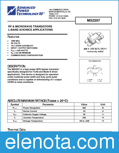 Microsemi MS2207 datasheet